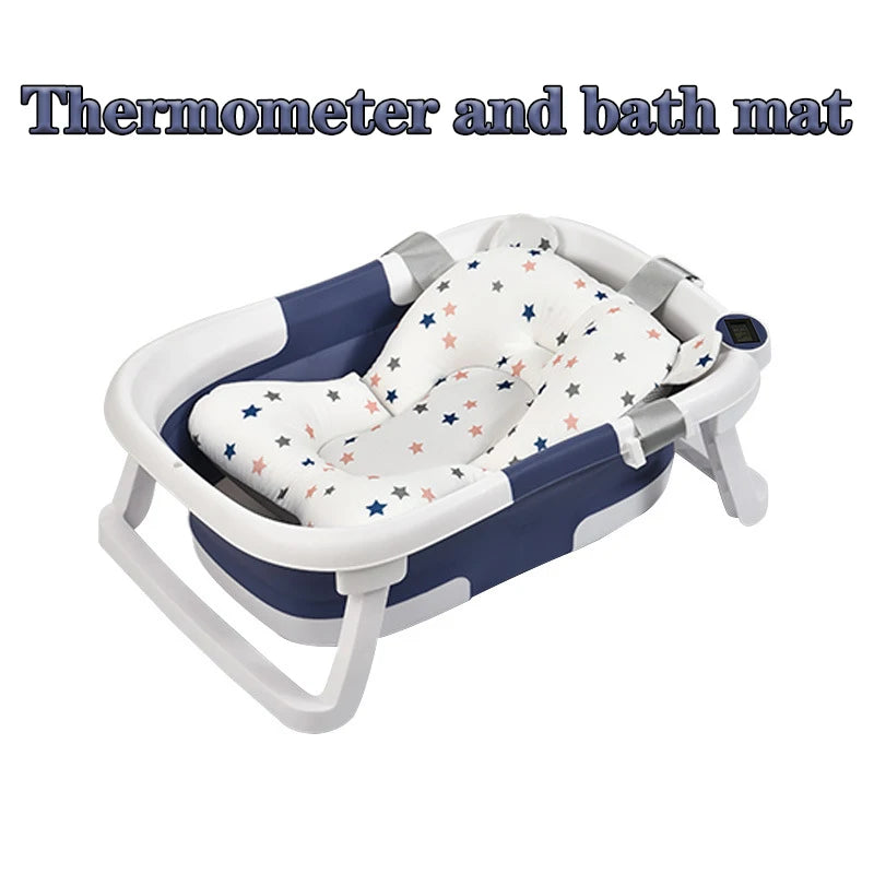 Baignoire Pliable pour Bébé avec Indicateur de Température – Silicone Antidérapant