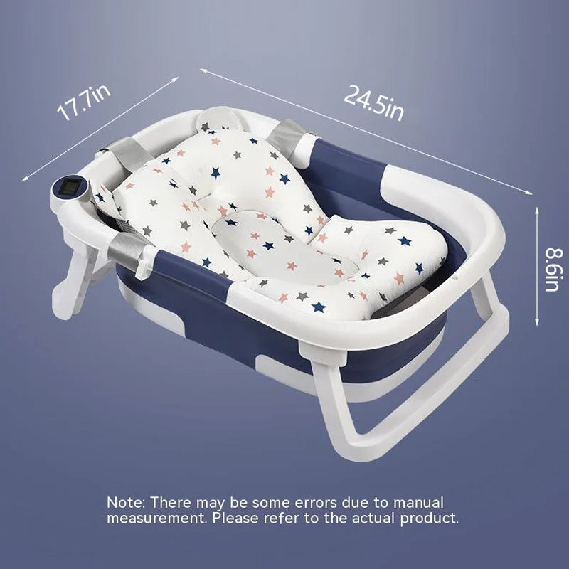 Baignoire Pliable pour Bébé avec Indicateur de Température – Silicone Antidérapant
