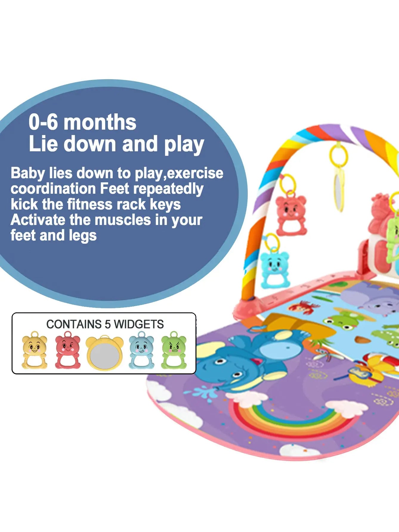 Tapis d’Éveil Musical Bébé – 0 à 36 Mois