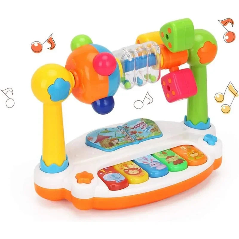 Piano Musical Rotatif pour Enfants – Jouet Éducatif Lumineux & Sonore