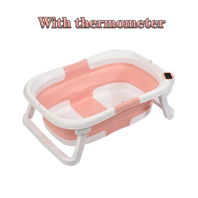 Baignoire Pliable pour Bébé avec Indicateur de Température – Silicone Antidérapant