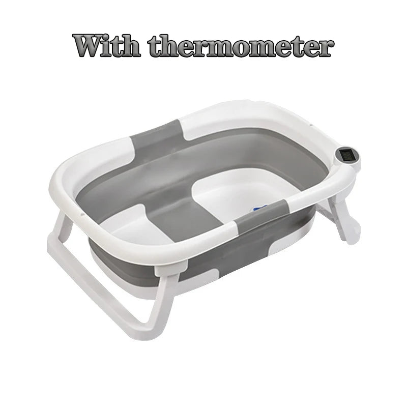 Baignoire Pliable pour Bébé avec Indicateur de Température – Silicone Antidérapant